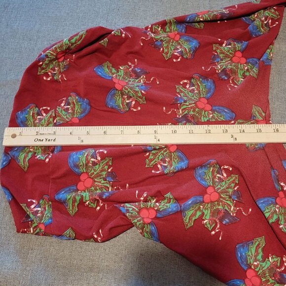 LuLaRoe TC Tall & Curvy Women’s Plus Leggings Red Blue Bows Holiday Christmas - Picture 14 of 16